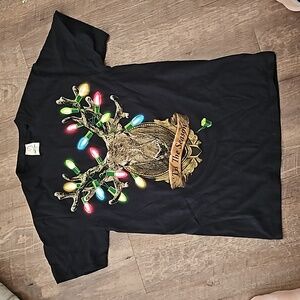 Ugly Christmas Sweater Hunting Deer T-Shirt Christmas Lights Buck